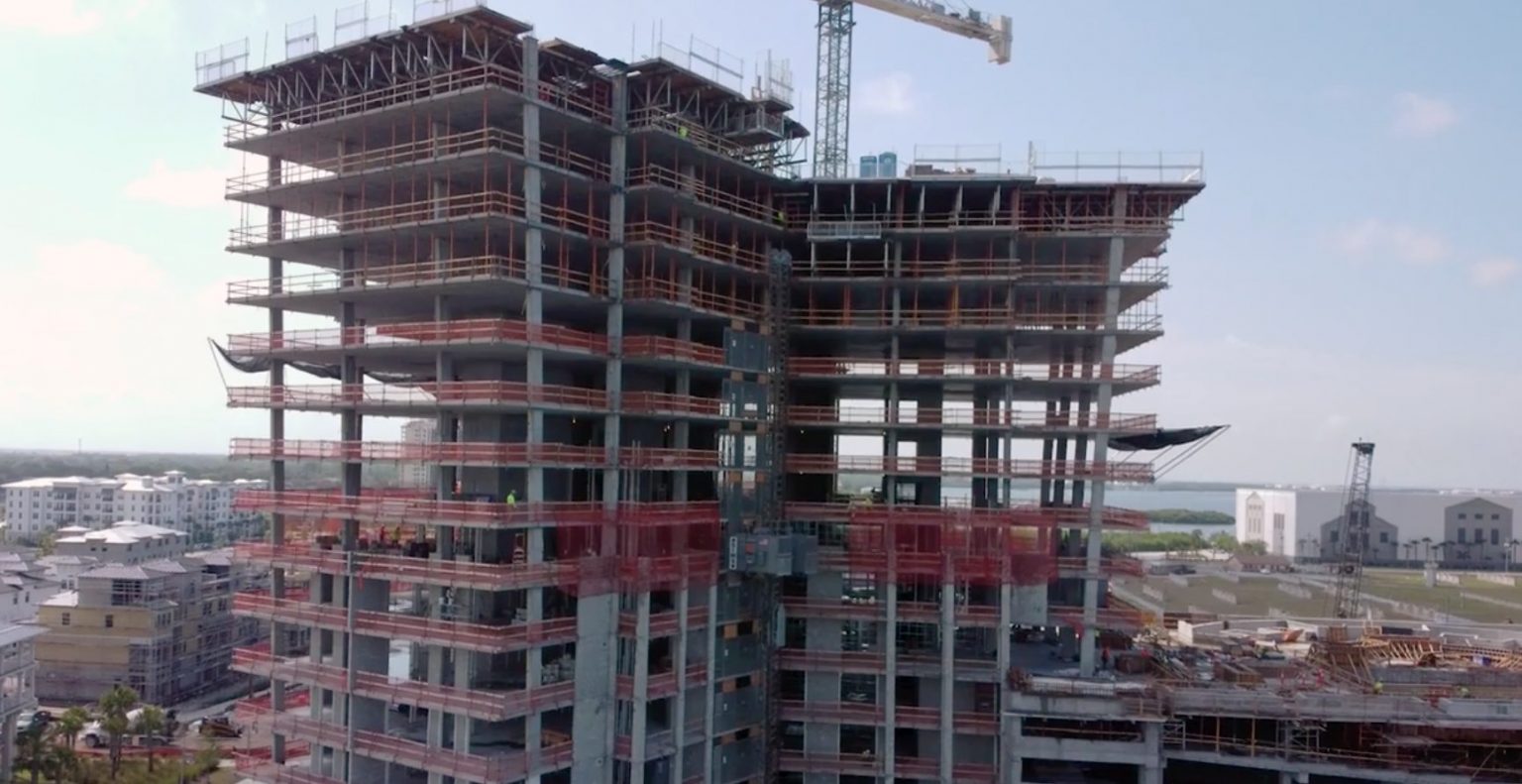 One of Tampa’s Most Luxurious Condominium High Rises Under Construction Is Topped Off
